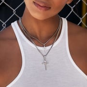 2 Chains + 2 Pendants - White Gold