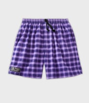 Flannel Lounge Shorts - Purple Maze