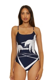 Scoop Neck One-Piece Swimsuit - Trina Tennis