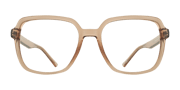 Glasses Direct ™ -Leigh Square Shiny Beige Full Rim Eyeglasses | Glasses Direct