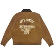Christian Clothier Washed Utility Jacket-Brown + FREE Cardholder