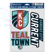 WinCraft KC Current 3-Pack Stickers