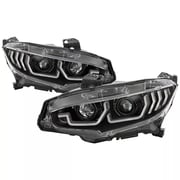 Spyder Auto 16-18 Honda Civic 4Dr w/LED Seq Turn Sig Lights - 5086099