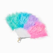 bright pastel feather fan