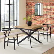 Brooke Square Extendable 4-8 Seater Dining Table - Wood/Black