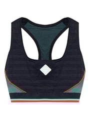 CASABLANCA WOMEN Seamless Sports Bra Black/Mint