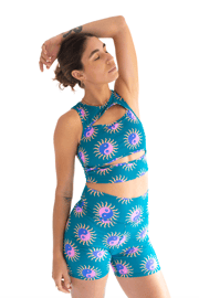 Cut Away Top - Tropical Yin Yang