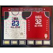 Incredible NBA Top 50 Greatest Players Signed Jersey Display Michael Jordan JSA