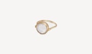 Faceted Round Locket Ring 9k
