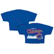 Women's Chicago Cubs  Fanatics Royal Skyline Cropped T-Shirt