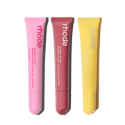 the peptide lip trio strawberry glaze, jelly bean, salty tan