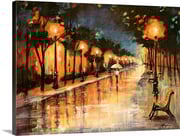 Halos In The Rain Stretched Canvas Print