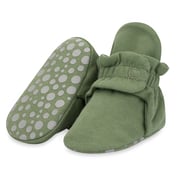 Organic Cotton Gripper Baby Bootie - Olive