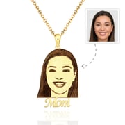 Custom Photo Engraved Necklace Custom Face Creative Gifts