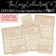 Group Organizer Set | Cozy | Printable Classroom Decor | Schoolgirl Style