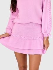 Cake For Dinner Girls' Rylan Braided Knit Skirt