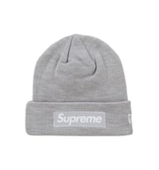 Supreme New Era Box Logo Beanie (FW24) Heather Grey