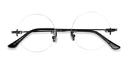 Palo Alto Round Black Rimless Eyeglasses | Eyebuydirect