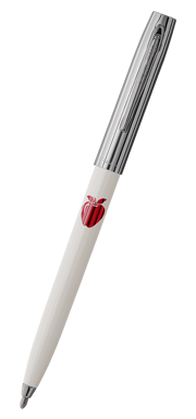 White & Chrome Cap-o-Matic Space Pen, Apple