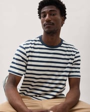 Men's Striped Pima Tee