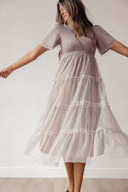 Kotie Gingham Chiffon Dress