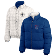 Chicago Cubs Walking Bear Women's Reversible Puffer Jacket by WEAR by Erin Andrews