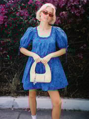 Meri Mini Dress - Blue Paisley