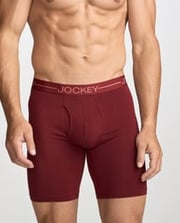 Organic Cotton Stretch 9.5" Long Leg Boxer Brief - 3 Pack