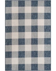 5' 3 x 8' Checkered Indoor / Outdoor Rug