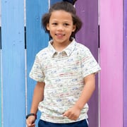 "Scratch Paper" Geometry Cats Short Sleeve Polo Shirt