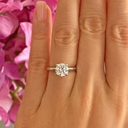 1.5 ct Classic V Style 4 Prong Solitaire Ring