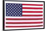 United States of America flag Stretched Canvas, Black Floating Frame