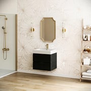 Fresca FCB8324GG-I Valencia 24" Dark Slate Gray Floating Modern Bathroom Vanity