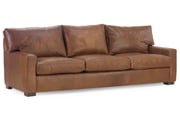 Harrison 87 Inch Contemporary Grand Scale Deep Seat Leather Sofa
