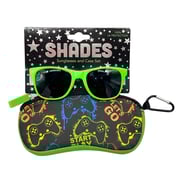 Luv Her Lime Green Sunglasses with Gaming Print Case