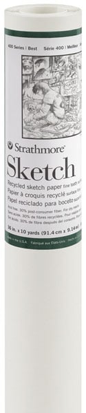 Strathmore 400 Series Premium Recycled Sketch Roll - 36" x 10 yds, Roll