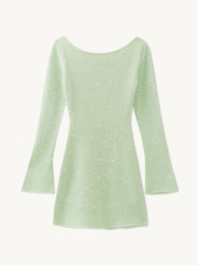 Maya Longsleeve Mini Dress - Sage Sequin
