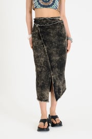 Rune Denim Maxi Skirt