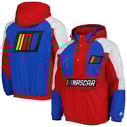 Men's NASCAR Starter Red/Blue The Body Check Half-Snap Pullover Jacket