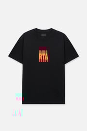COLIN OVERSIZED SHORT SLEEVE TEE | BLACK PARADISE FLAME