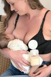 SuperMom® Silhouette Hands-Free Pumping & Nursing Bra | Midnight