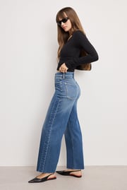 GOOD SKATE CROPPED WIDE JEANS | INDIGO1005