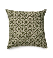 Nostell Diamonds Cushion Cover - Seaweed Green