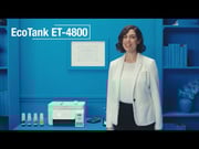 EcoTank ET-4800 Wireless All-in-One Cartridge-Free Supertank Printer with Scanner, Copier, Fax, ADF and Ethernet - Certified ReNew