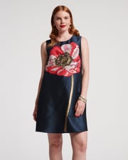 Alice Shift Dress - Paradise Poppy Navy
