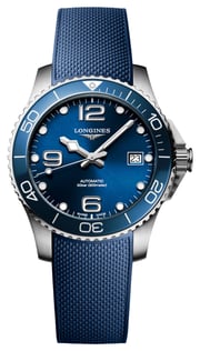 Longines HydroConquest Automatic Stainless Steel Blue Dial Blue Rubber Strap Date Divers Mens Watch L3.780.4.96.9