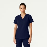 Carte Slim 2-Pocket Scrub Top - Carbon Gray