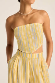 Joni Scarf Top - Sunny Skies EcoLinen
