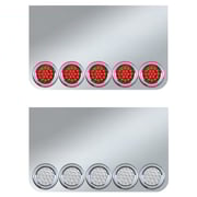 Stainless Steel 20" Drop Rear Center Panel with Rounded Corners & 4" LEDs