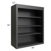 Imperial Black 30x36 Wall Open Shelf Cabinet